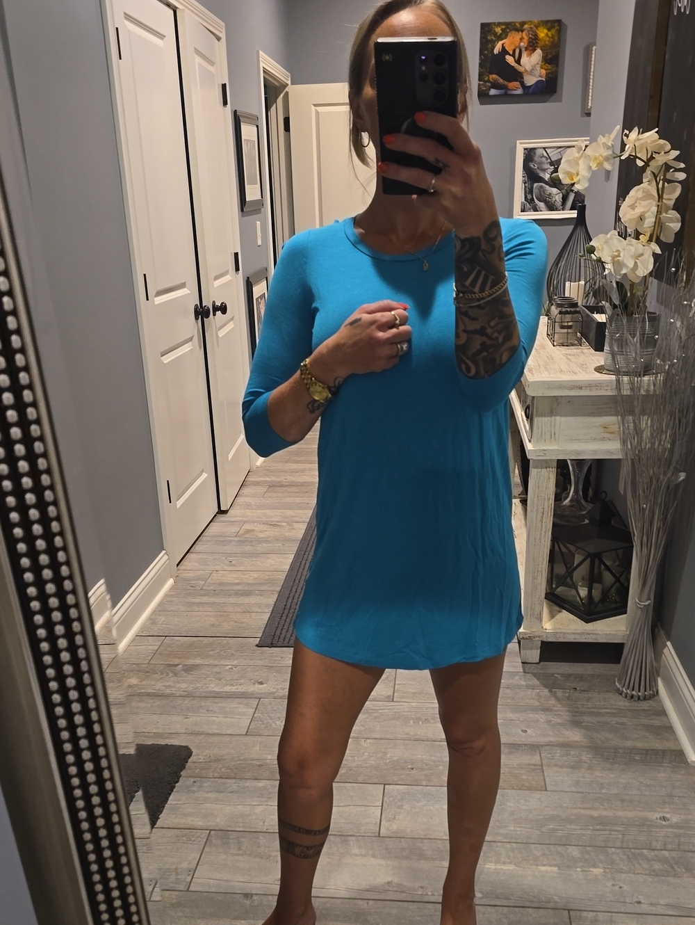 Tobi Turquoise Blue High-Low Women’s Dress